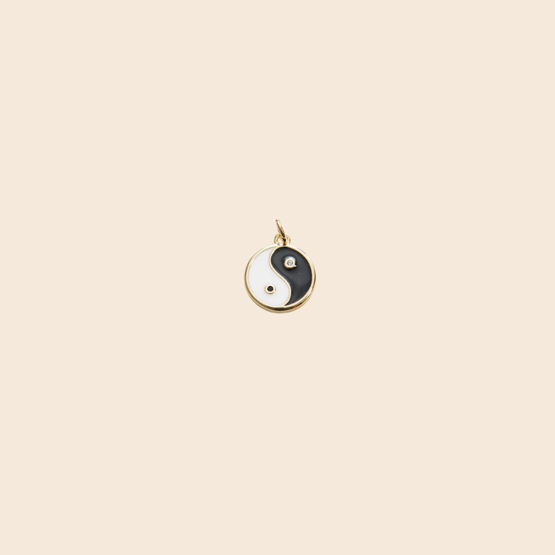 yin yang gold charm
