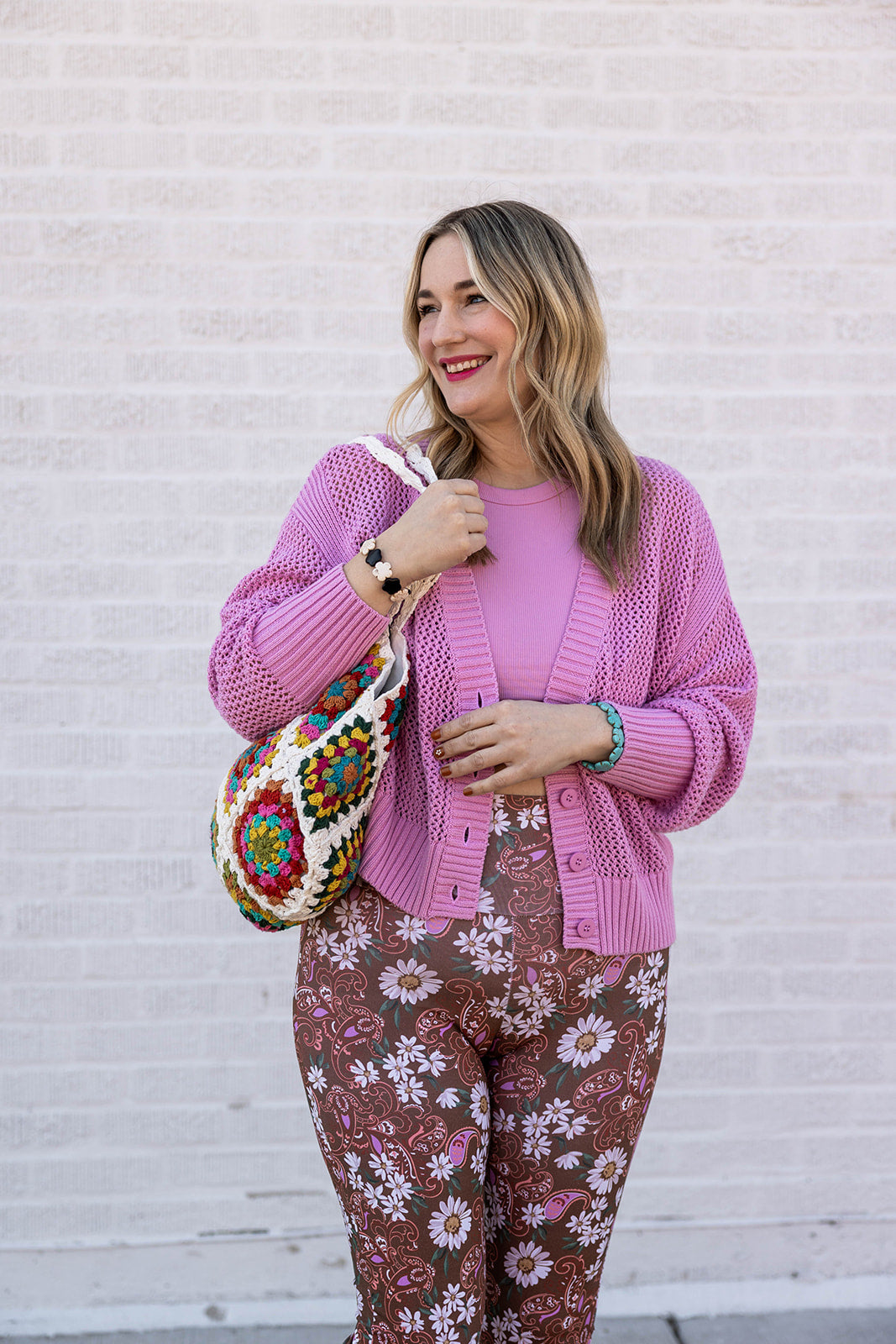 the ultimate slouchy crochet shoulder handbag