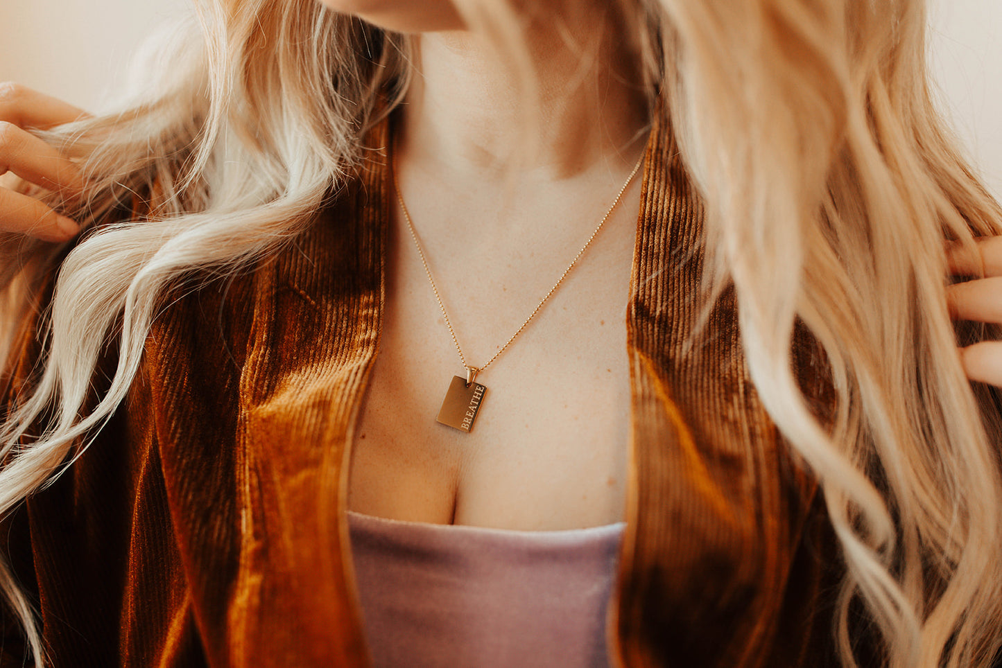 breathe pendent necklace