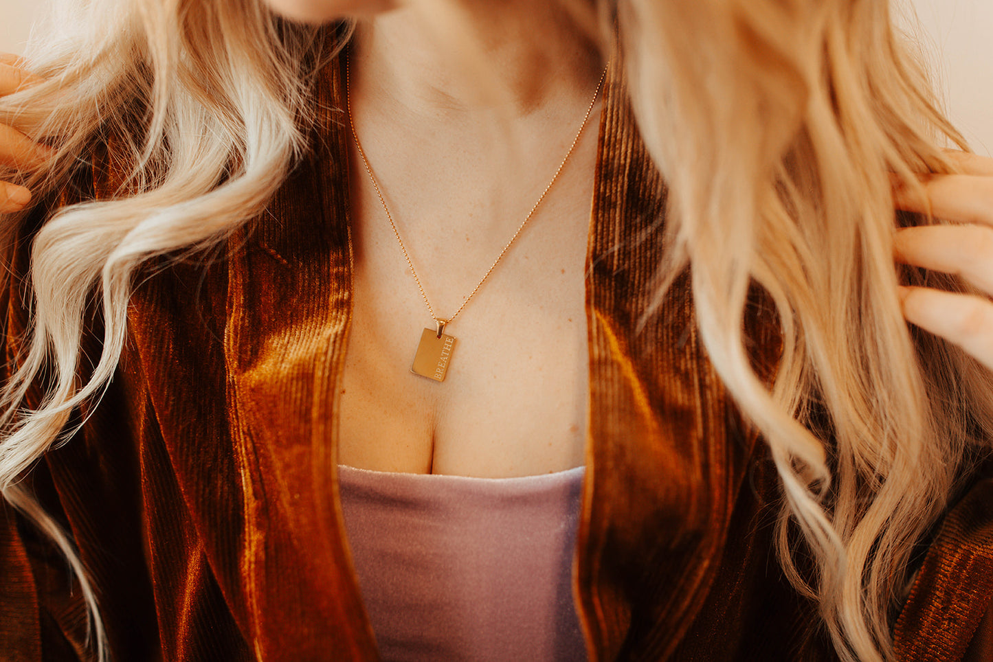 breathe pendent necklace