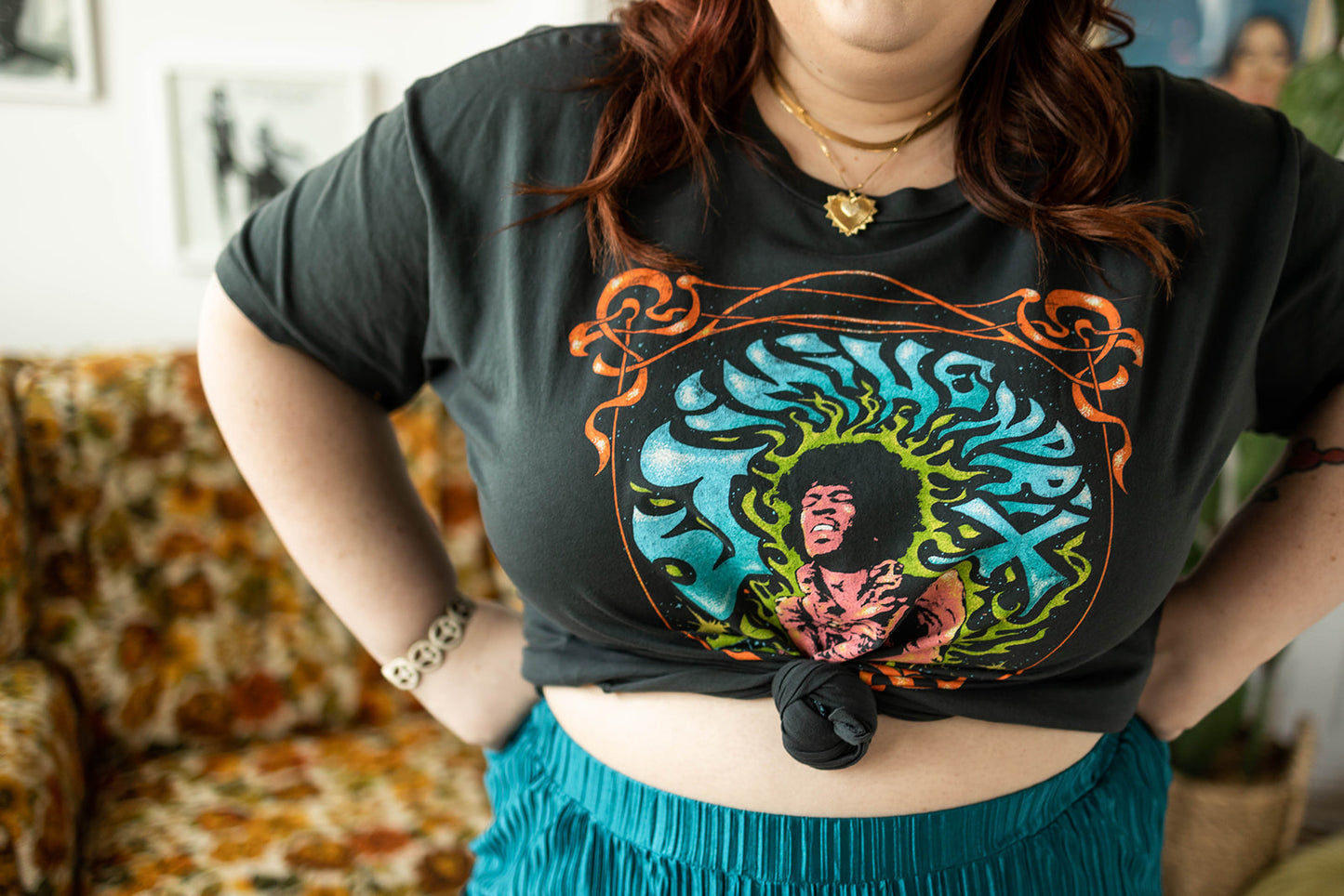 Load image into Gallery viewer, daydreamer jimi hendrix psychedelic nouveau merch tee
