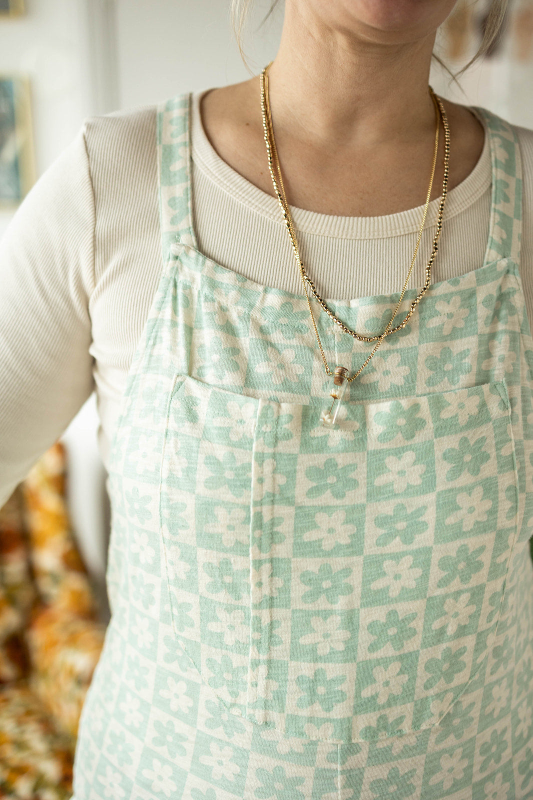 rhythm overall jumper in mint floral