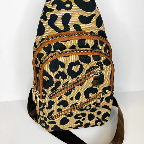 Load image into Gallery viewer, maya leopard sling bag
