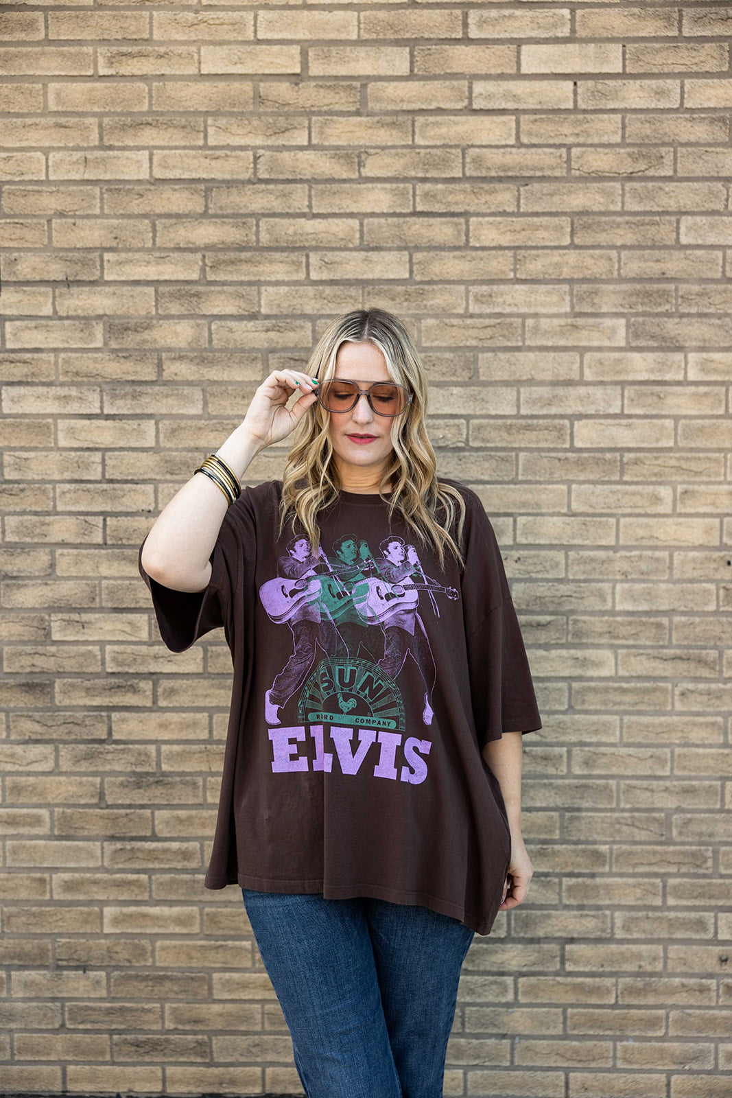Load image into Gallery viewer, daydreamer sun records x elvis repeat one size tee
