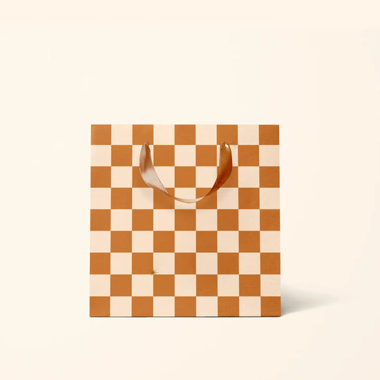 checkered gift bags