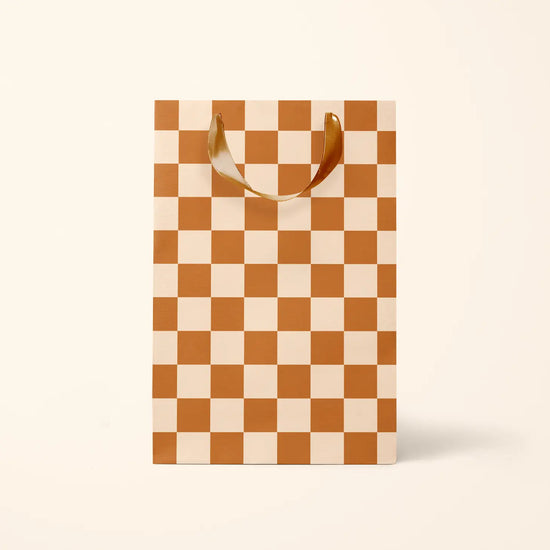 checkered gift bags