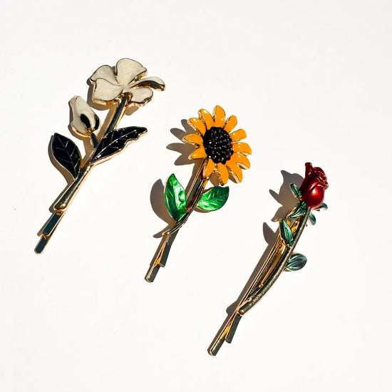 flower bouquet hair clips