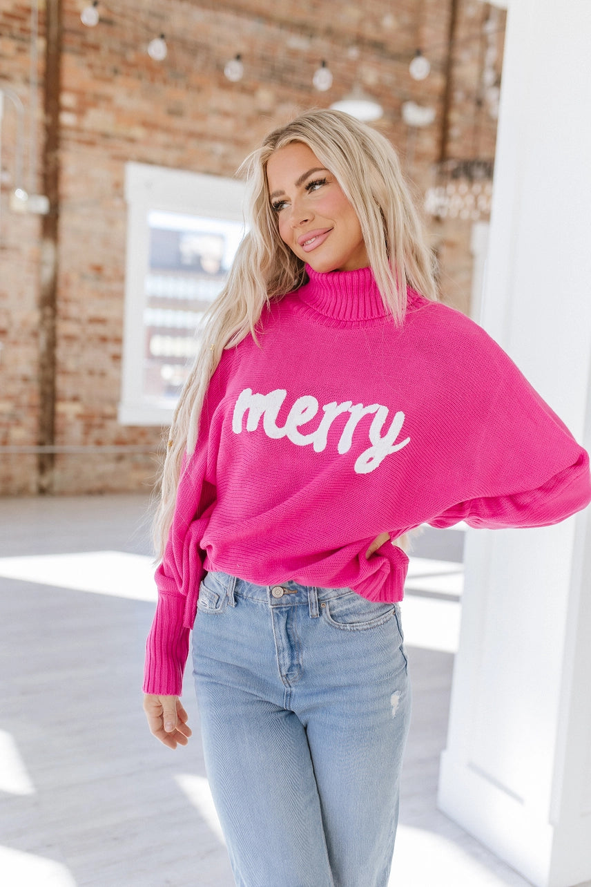 merry sweater in pink