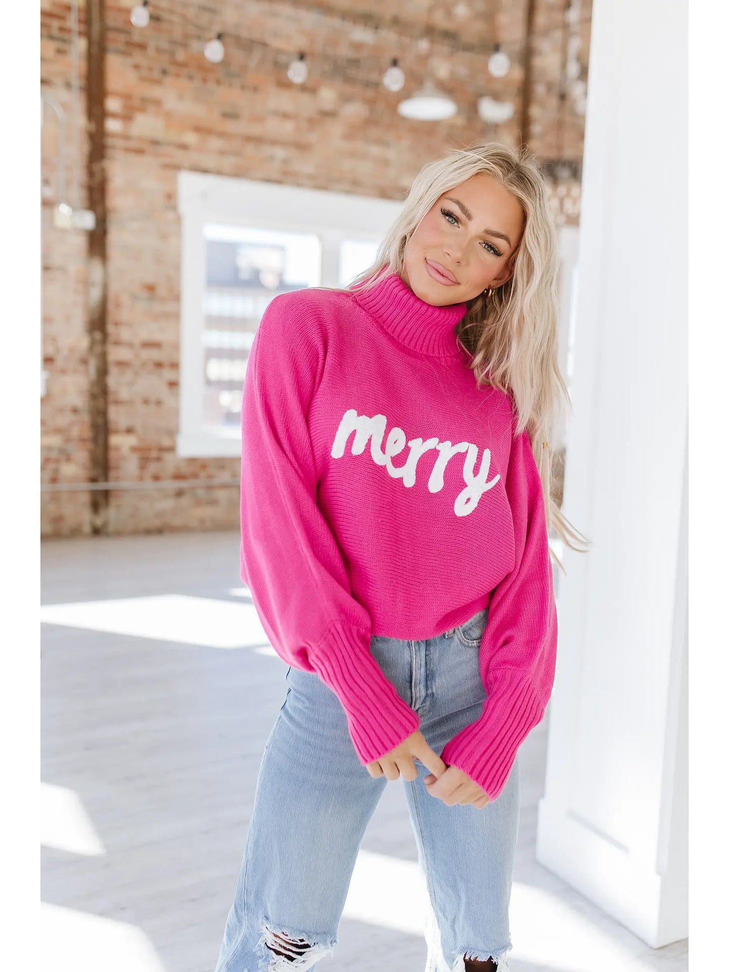 merry sweater in pink
