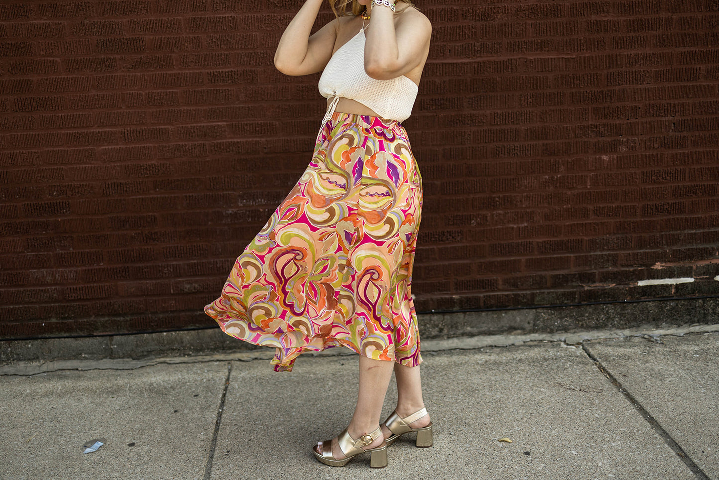 Load image into Gallery viewer, goldie maxi skirt in magenta
