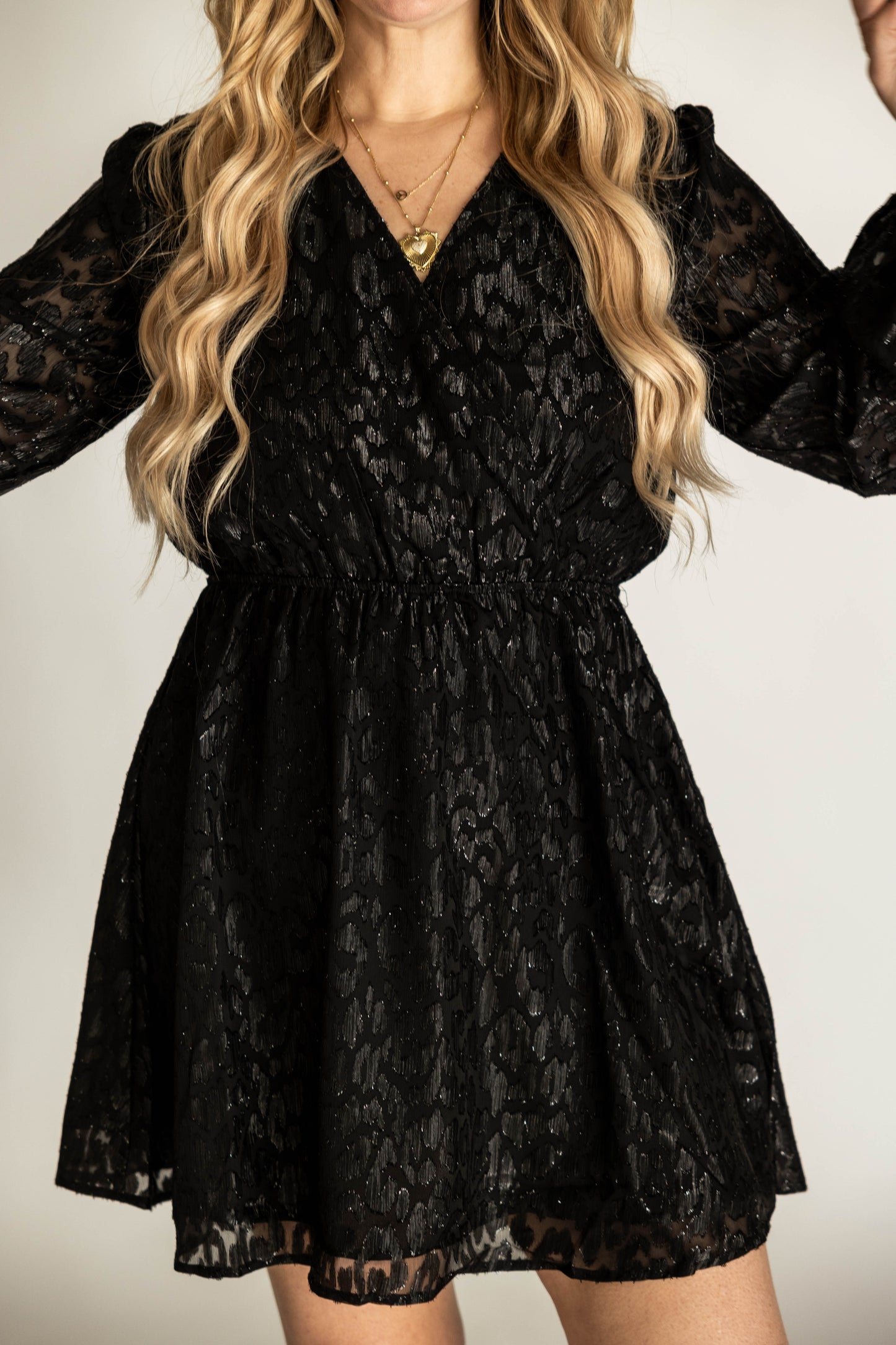 Load image into Gallery viewer, nina chiffon dress in black
