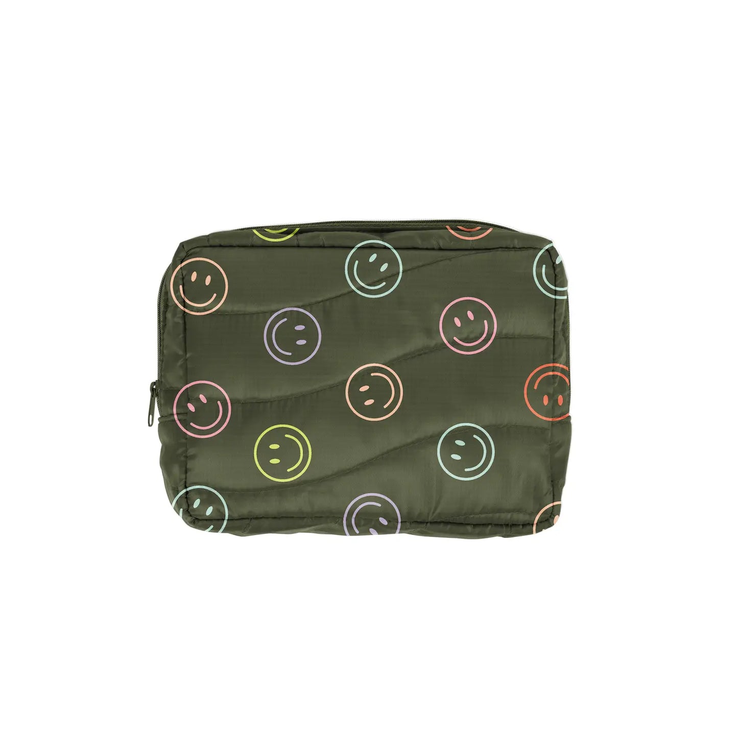 green smiley puffy busier bee bag