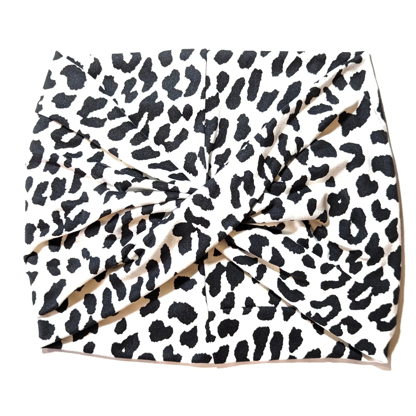 i bet you think about me turban headband in snow leopard