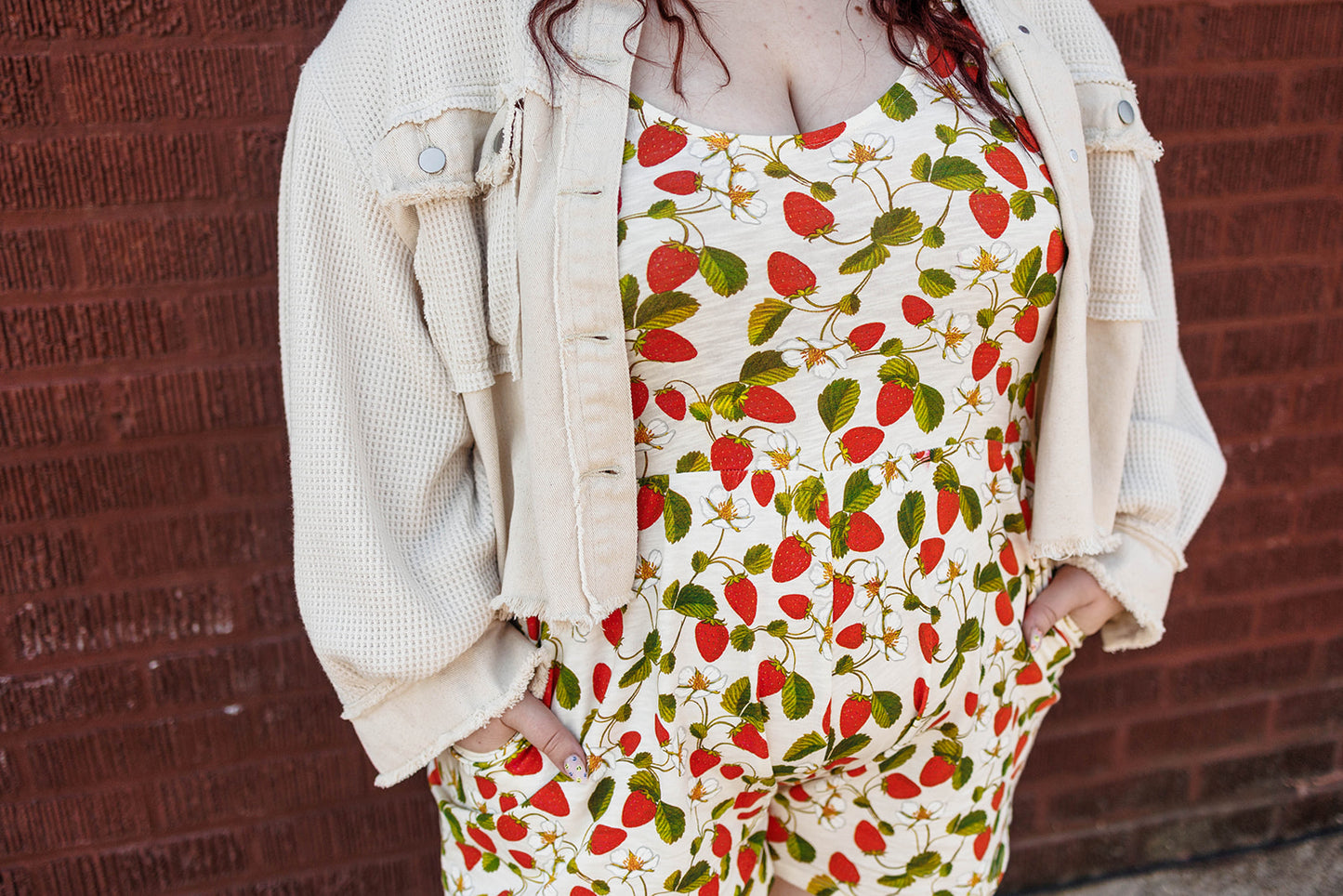 Load image into Gallery viewer, ivy romper in strawberry
