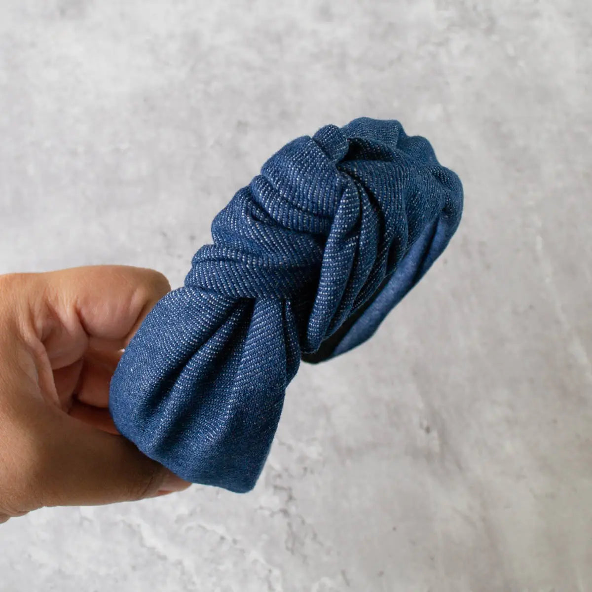 Load image into Gallery viewer, denim knotted headband
