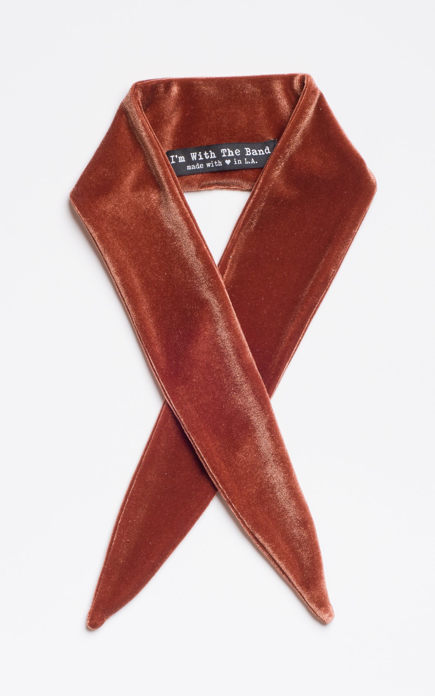 brown velvet scarf tie