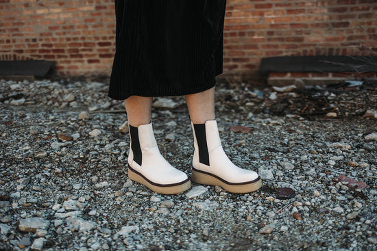 Load image into Gallery viewer, matte chelsea boot in white
