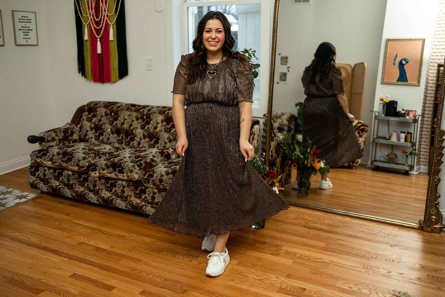 Load image into Gallery viewer, amal skirt in brown
