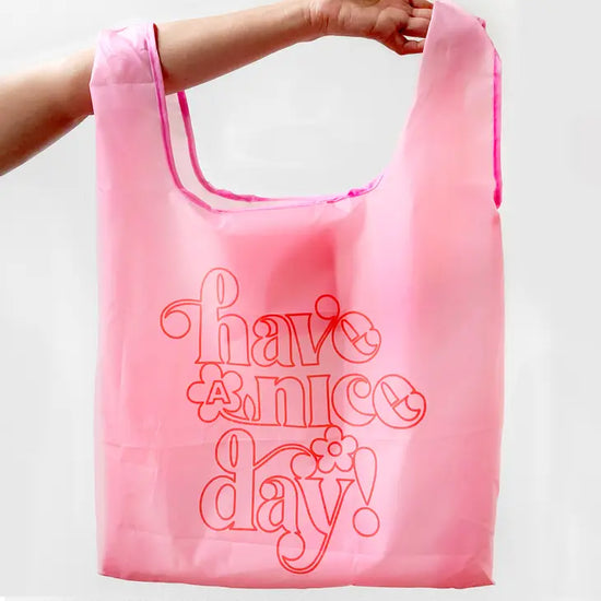 Load image into Gallery viewer, have a nice day reusable tote bag
