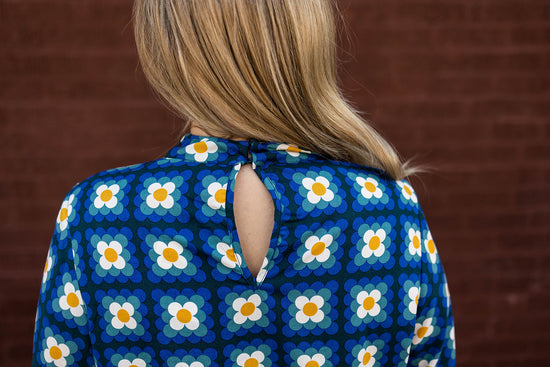 Load image into Gallery viewer, marlee long sleeve top in crochet flower
