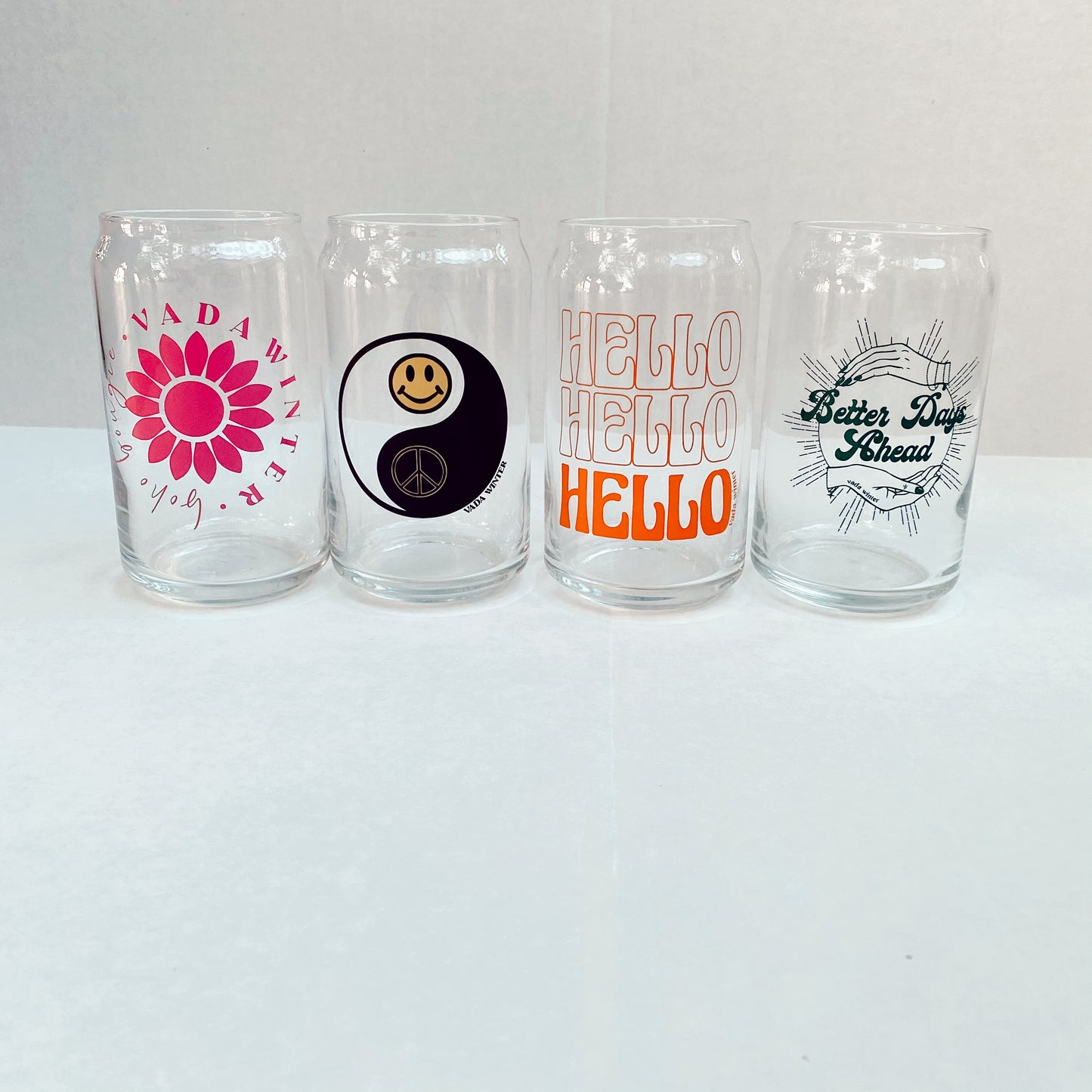Load image into Gallery viewer, good vibes 4-pack glassware
