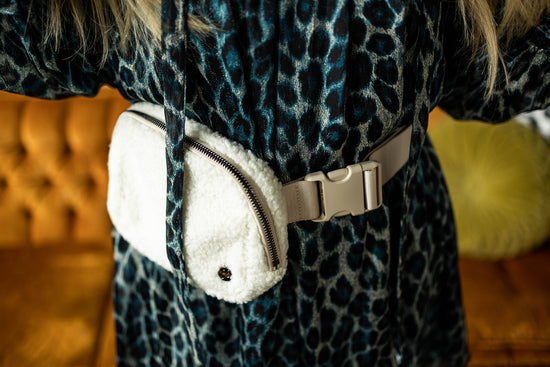 lula fleece shoulder belt bag
