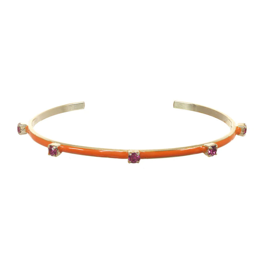 Load image into Gallery viewer, everly cuff in orange pink by tova
