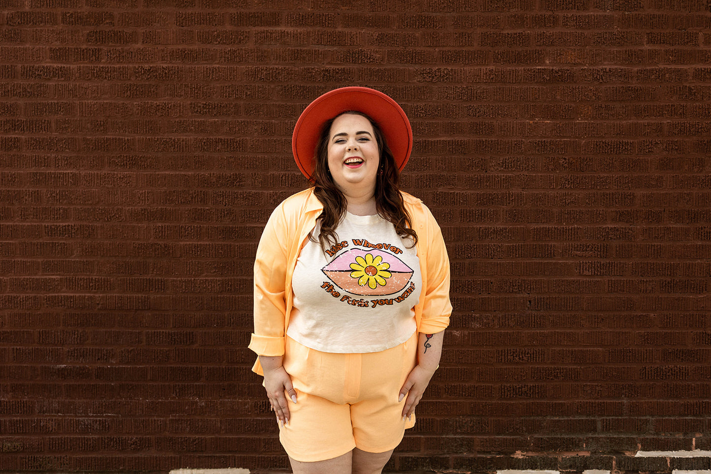 Load image into Gallery viewer, blanche shorts in bright cantaloupe
