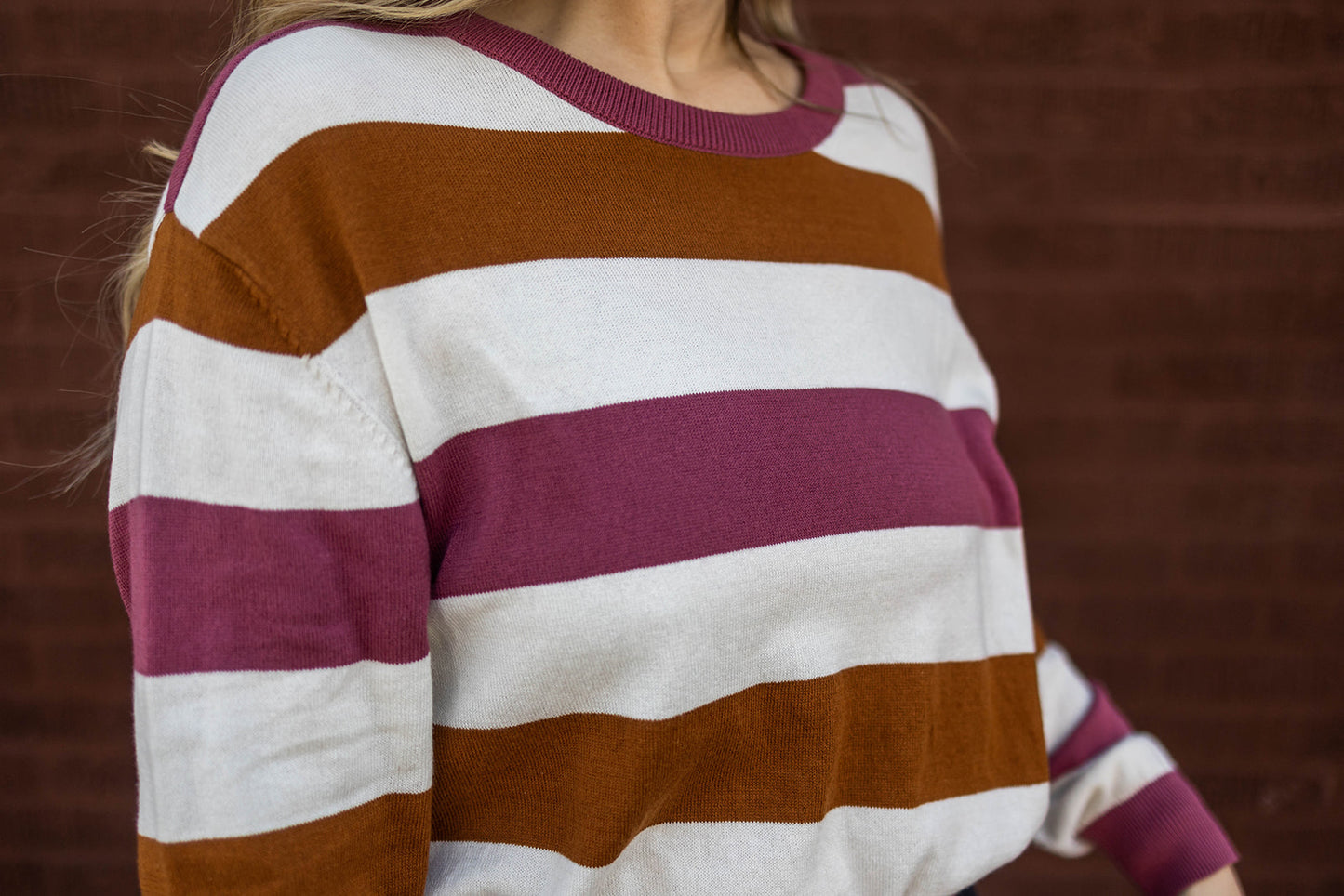Load image into Gallery viewer, palmer sweater in deep mauve
