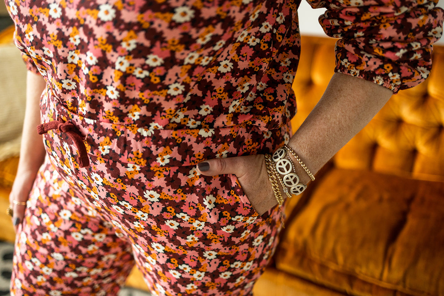 marianne joggers in vintage floral